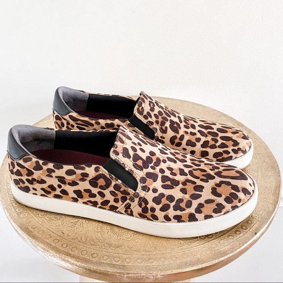 dr scholl's leopard slip on sneakers